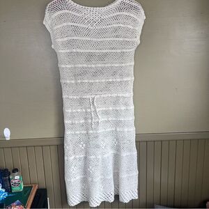 Vintage South Pacific Honolulu crochet beach Dress medium